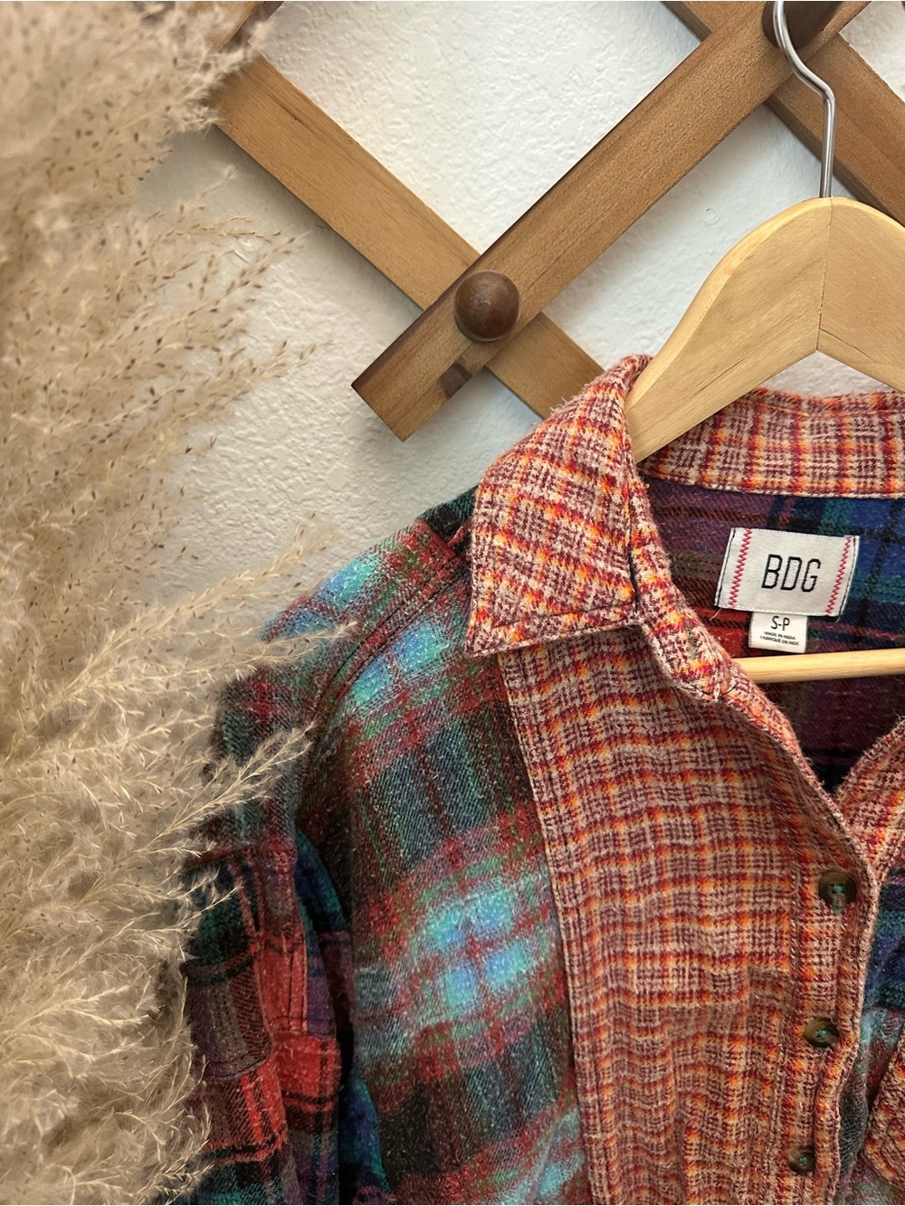 BDG Patchwork Plaid Button-Down Shirt